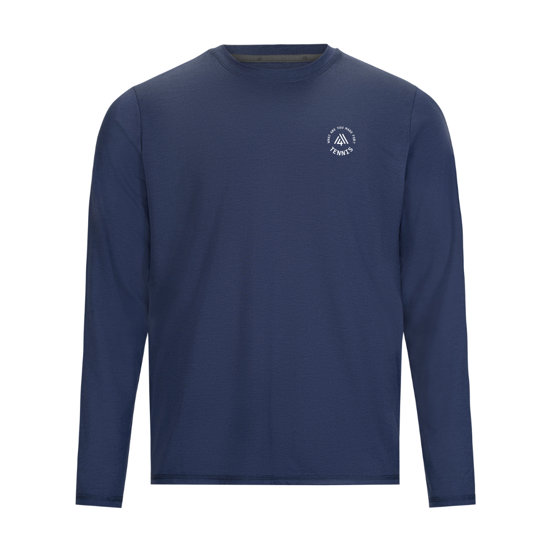 Men's Hybrid Long Sleeve Tee - Tennis Blue Indigo
