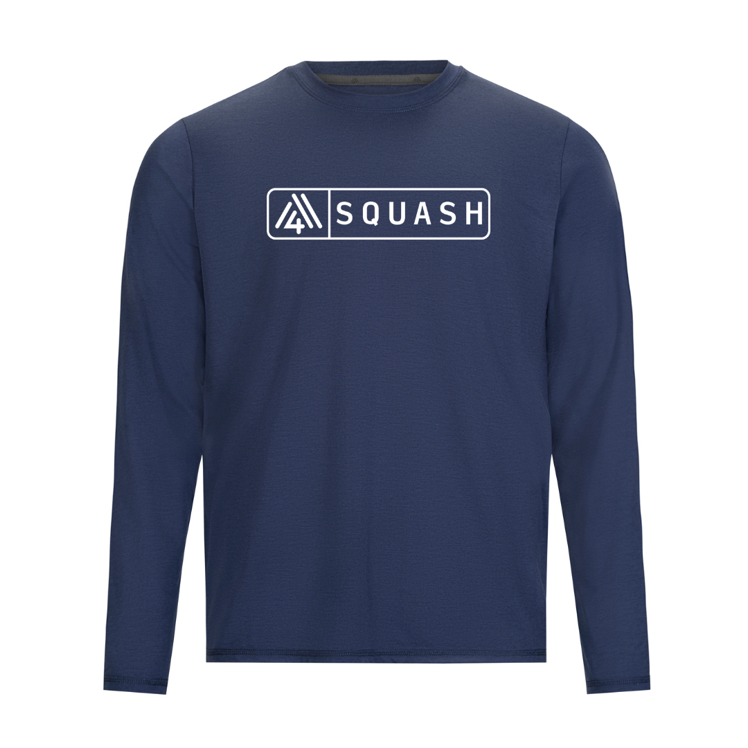 Men's Hybrid Long Sleeve Tee - Squash Blue Indigo