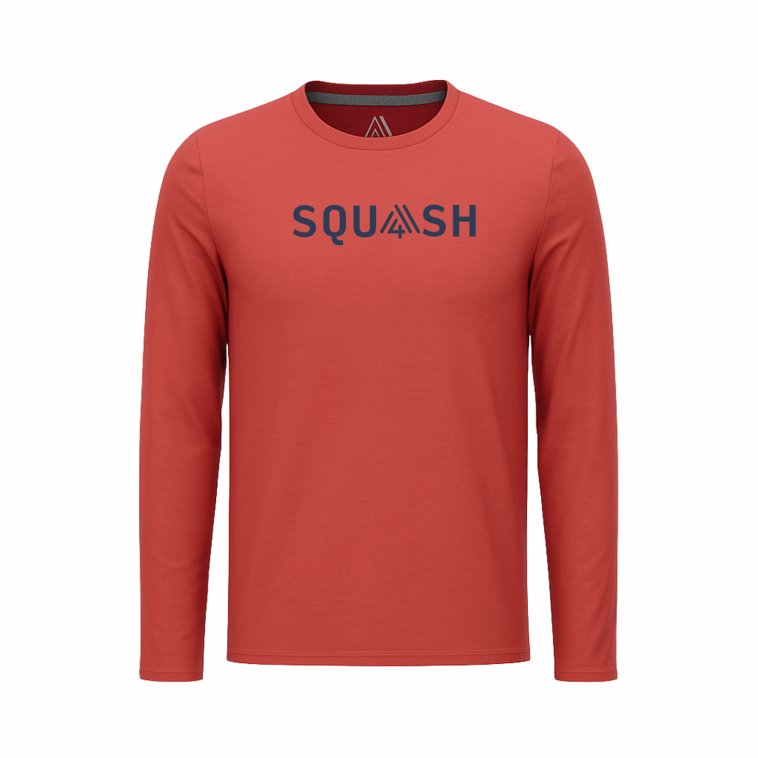 Men's Hybrid Long Sleeve Tee - Squash Brick