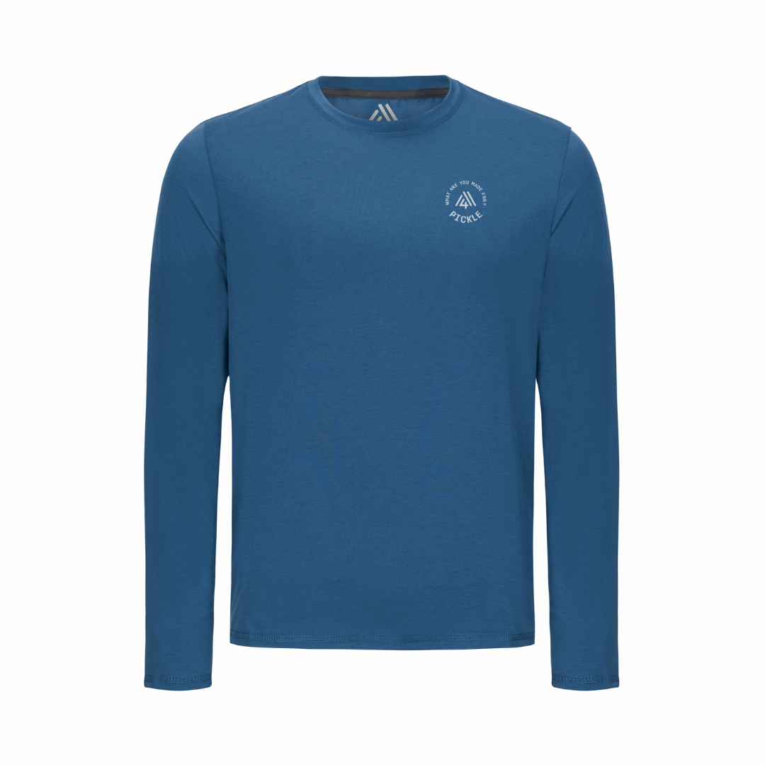Men's Hybrid Long Sleeve Tee - Pickle Ensign Blue