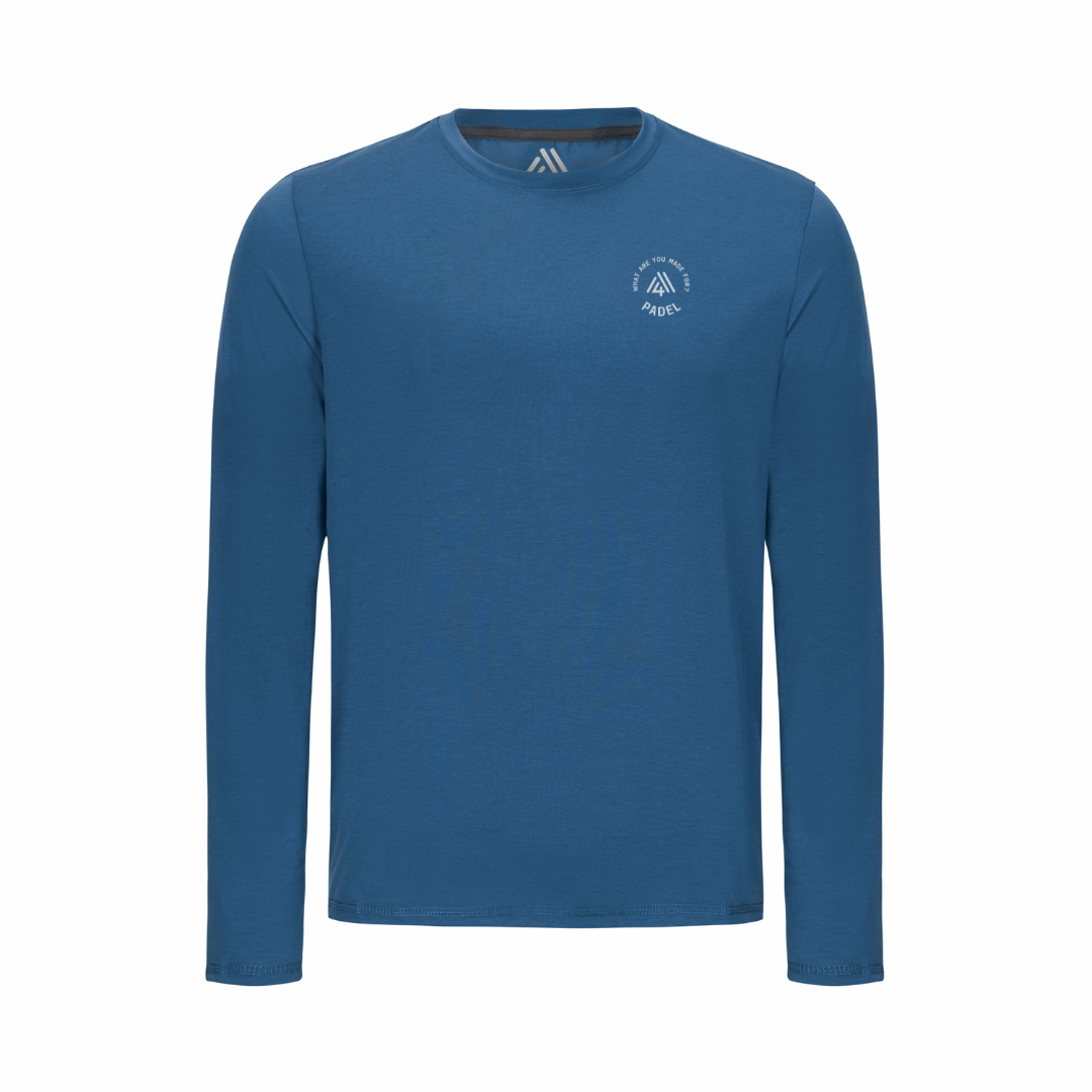 Men's Hybrid Long Sleeve Tee - Padel Ensign Blue