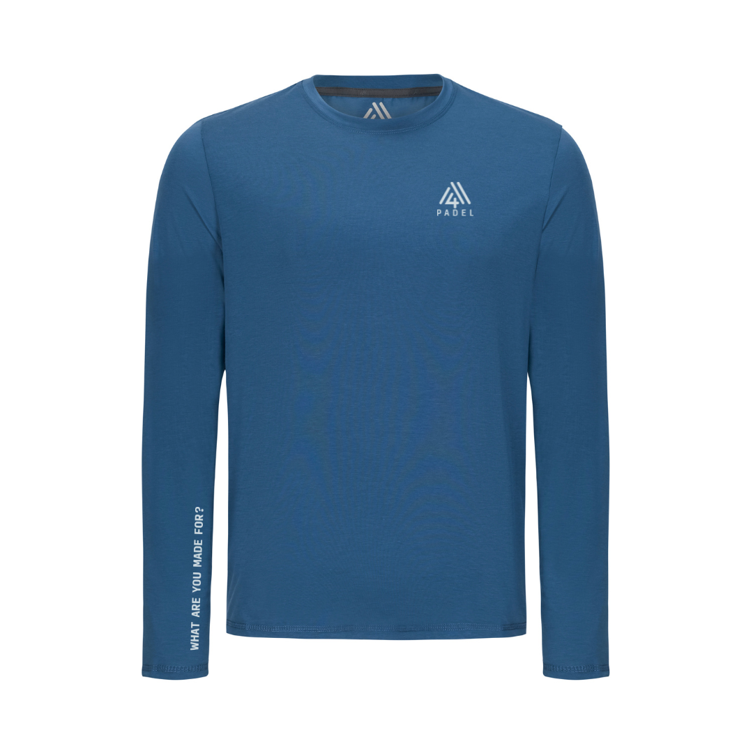 Men's WAYM4 Hybrid Long Sleeve Tee - Padel Ensign Blue