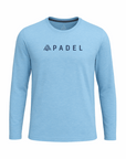 Men's Hybrid Long Sleeve Tee - Padel Heather Blue