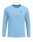 Men's Hybrid Long Sleeve Tee - Paddle Heather Blue