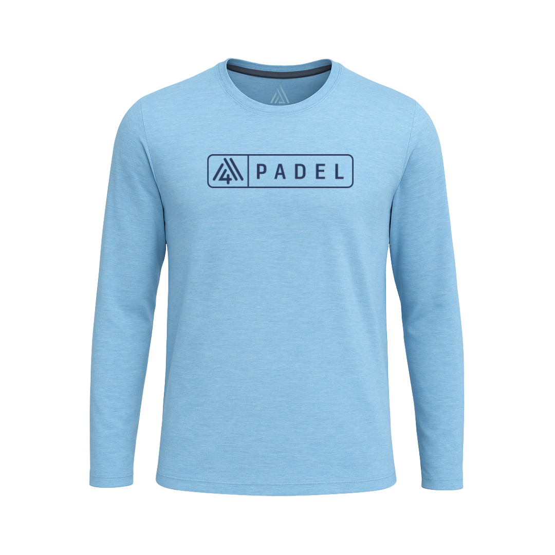 Men's Hybrid Long Sleeve Tee - Padel Heather Blue