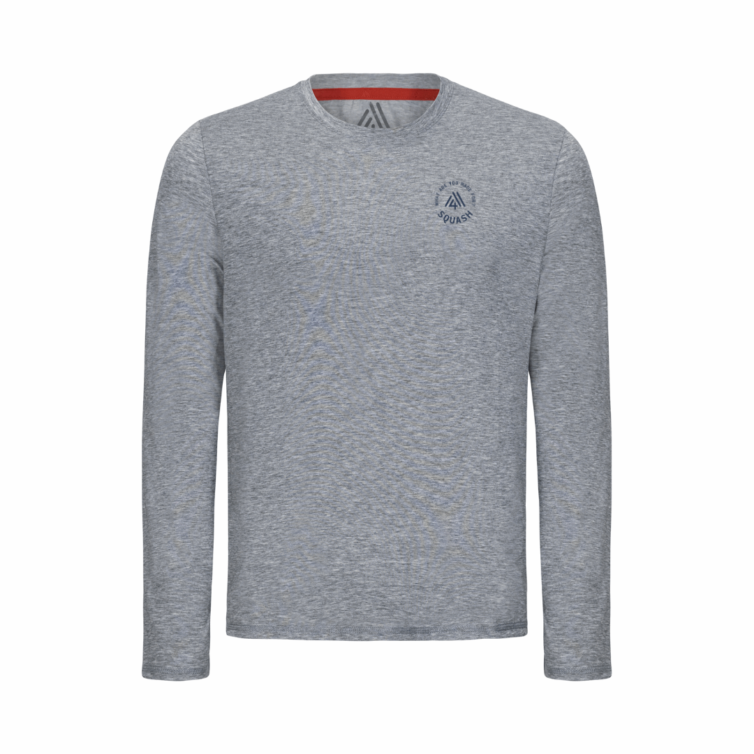 Men's Hybrid Long Sleeve Tee - Squash Heather Grey