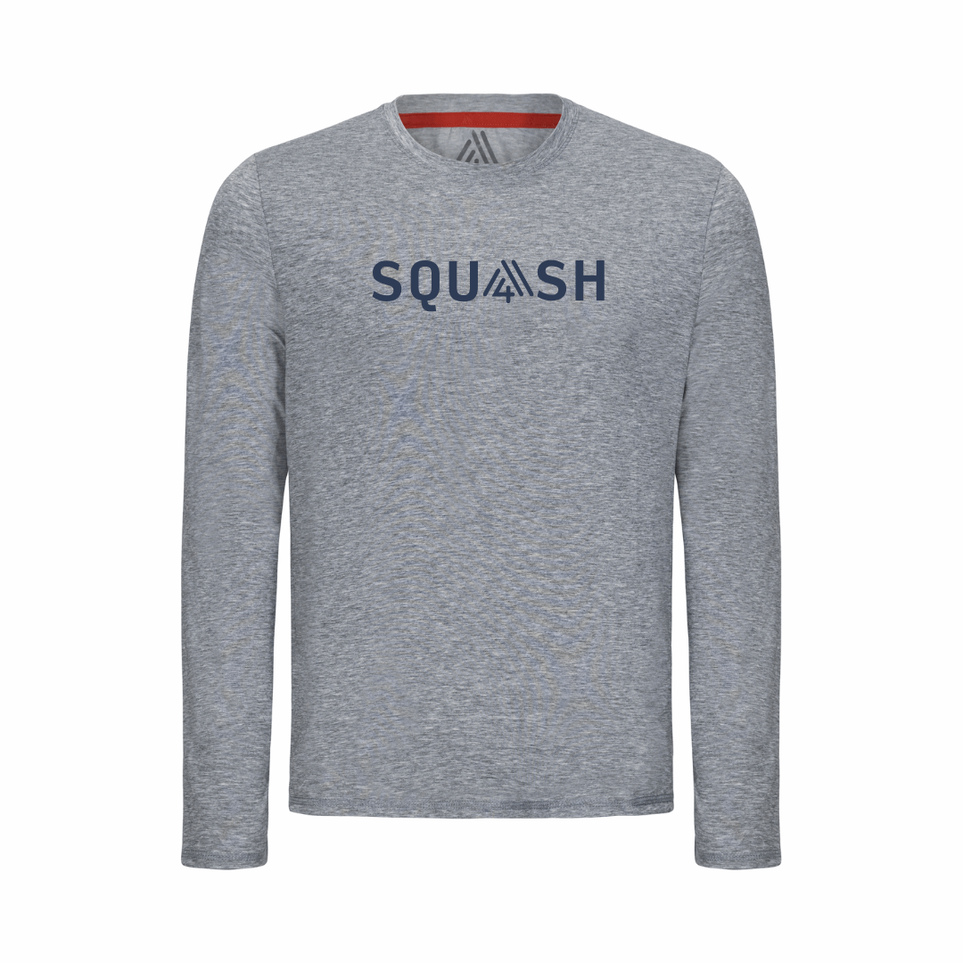 Men's Hybrid Long Sleeve Tee - Squash Heather Grey