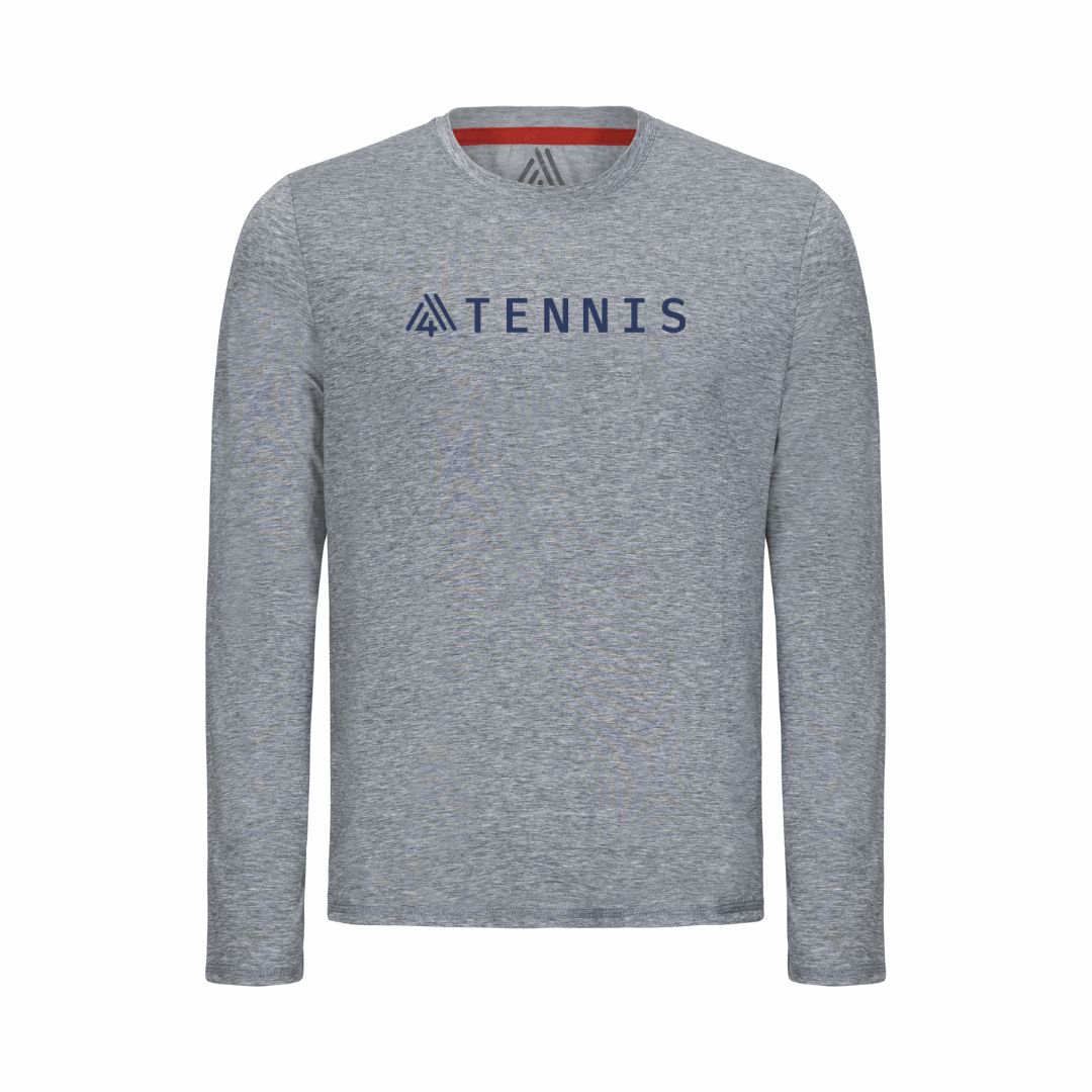 Men's Hybrid Long Sleeve Tee - Tennis Heather Grey