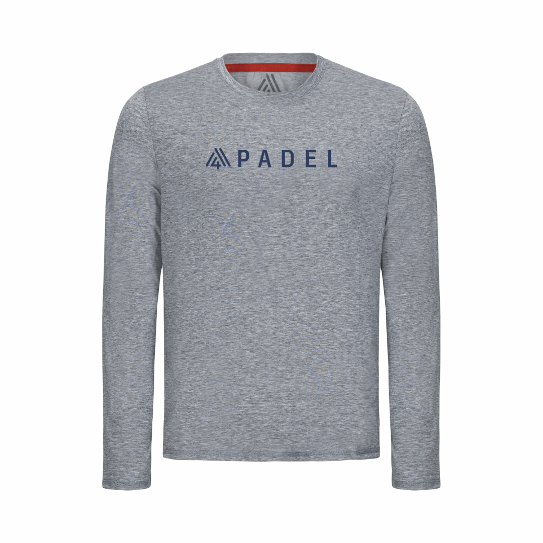 Men's Hybrid Long Sleeve Tee - Padel Heather Grey