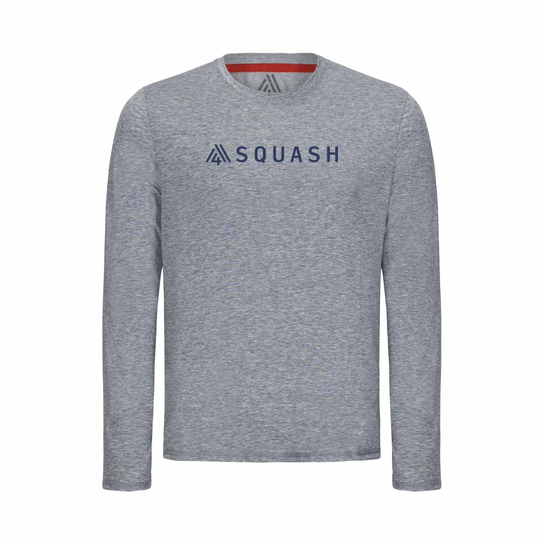 Men's Hybrid Long Sleeve Tee - Squash Heather Grey