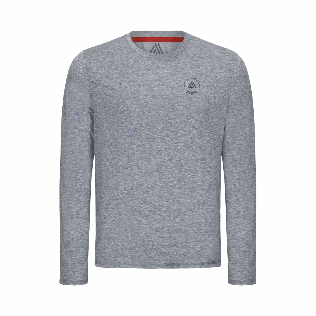 Men's Hybrid Long Sleeve Tee - Padel Heather Grey