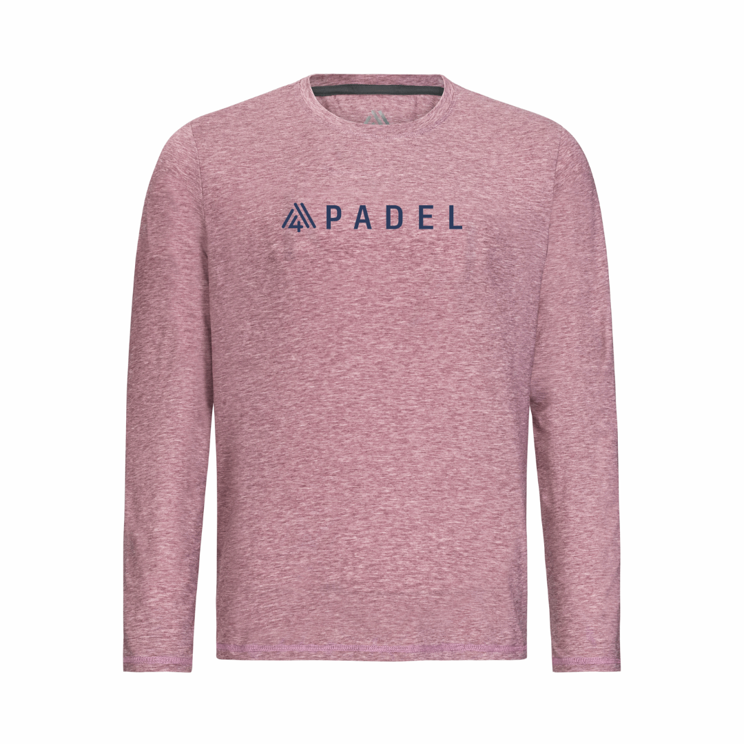 Men's Hybrid Long Sleeve Tee - Padel Heather Red