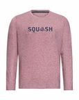 Men's Hybrid Long Sleeve Tee - Squash Heather Red