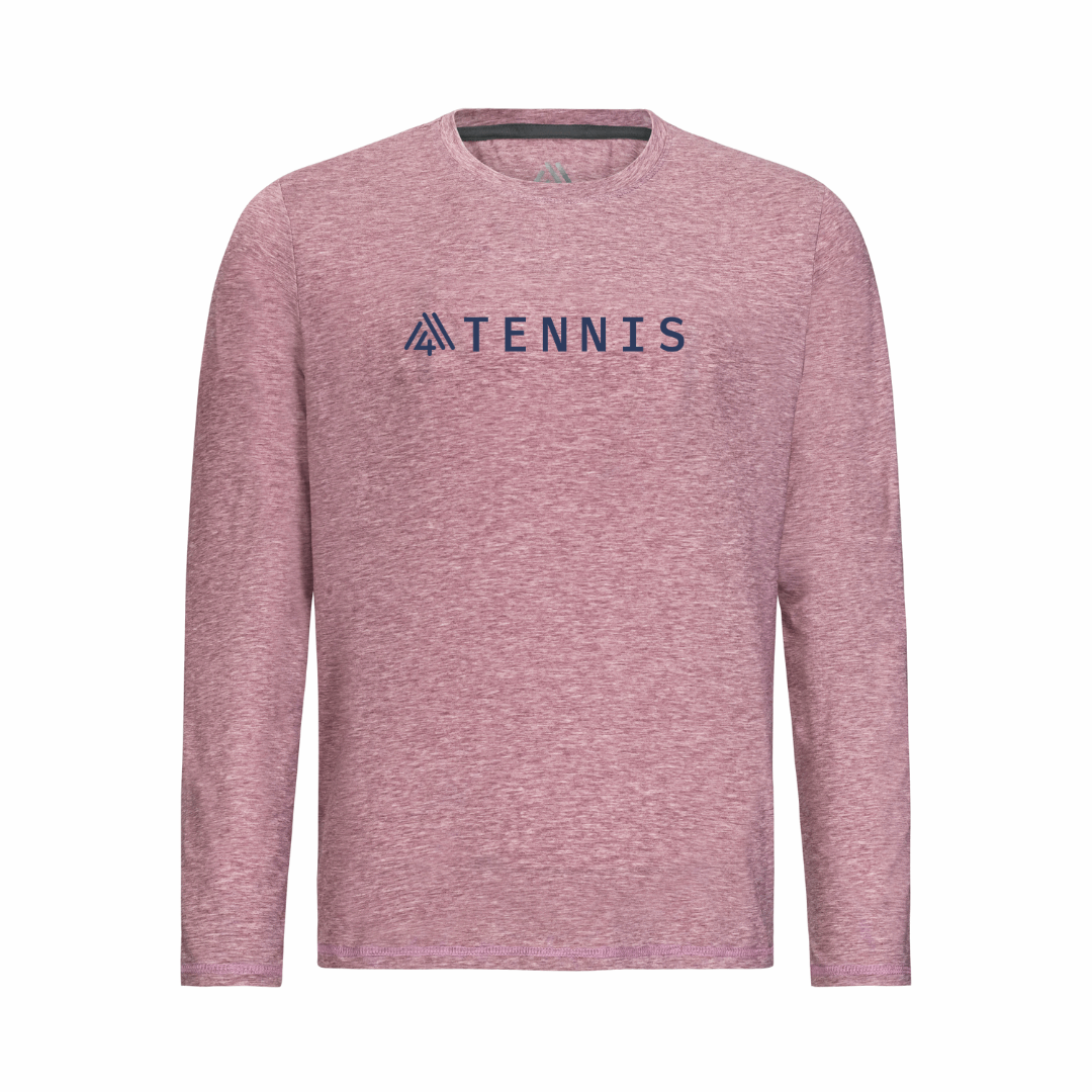 Men's Hybrid Long Sleeve Tee - Tennis Heather Red