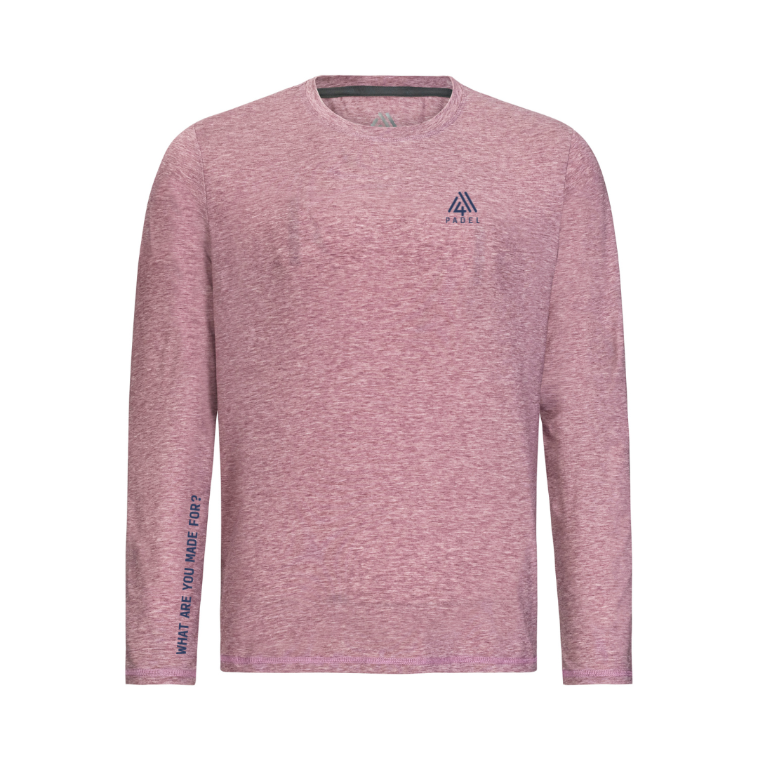 Men's WAYM4 Hybrid Long Sleeve Tee - Padel Heather Red