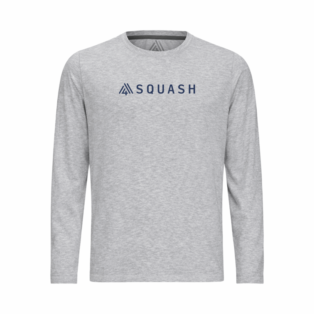 Men's Hybrid Long Sleeve Tee - Squash Heather Silver