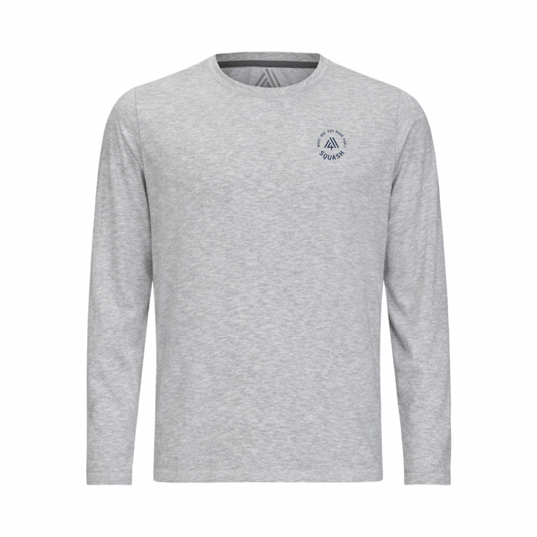Men's Hybrid Long Sleeve Tee - Squash Heather Silver