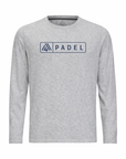 Men's Hybrid Long Sleeve Tee - Padel Heather Silver