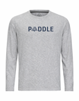 Men's Hybrid Long Sleeve Tee - Paddle Heather Silver