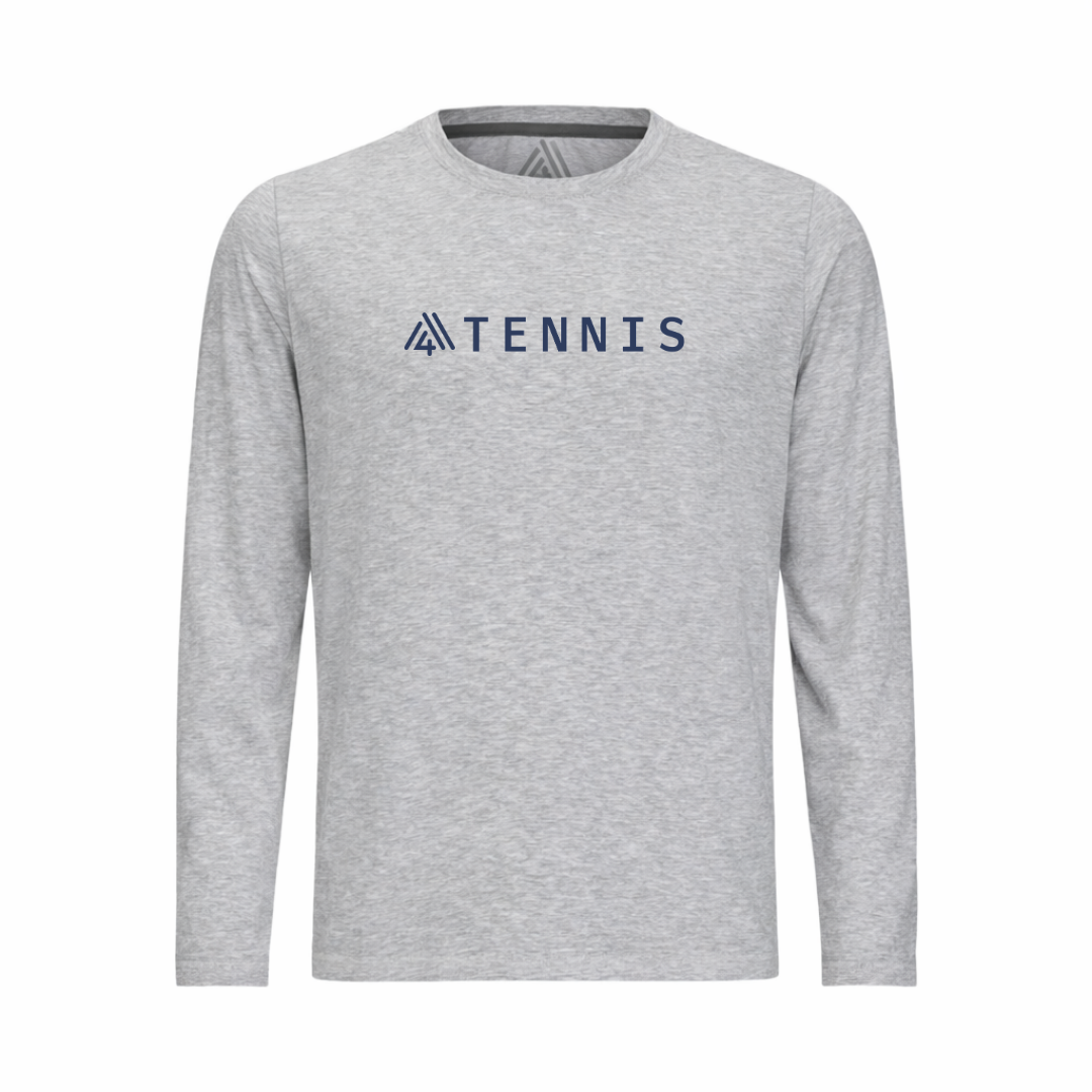 Men's Hybrid Long Sleeve Tee - Tennis Heather Silver