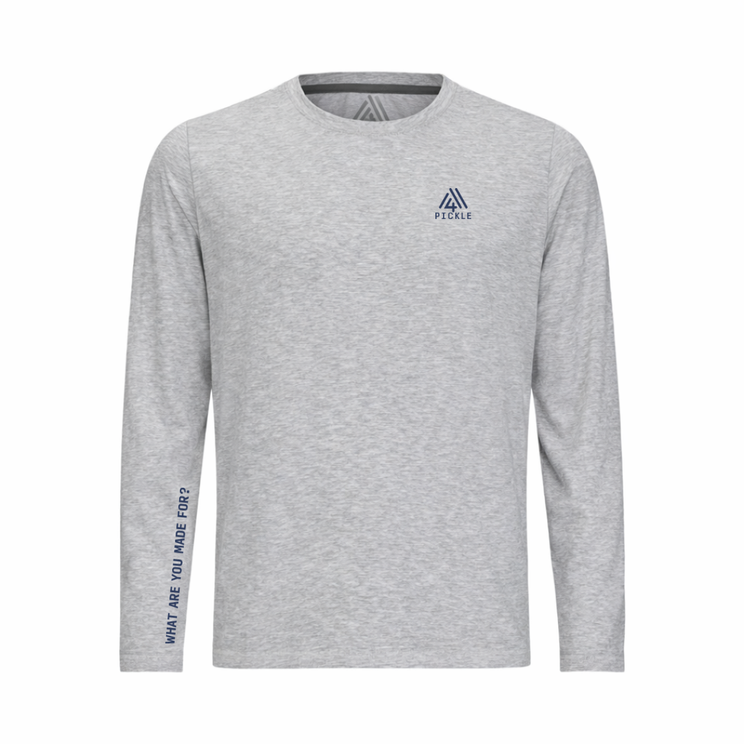 Men's WAYM4 Hybrid Long Sleeve Tee - Pickle Heather Silver