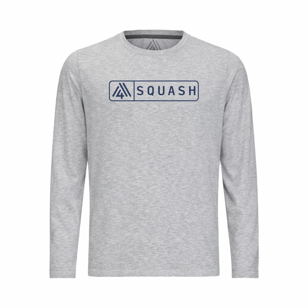 Men's Hybrid Long Sleeve Tee - Squash Heather Silver