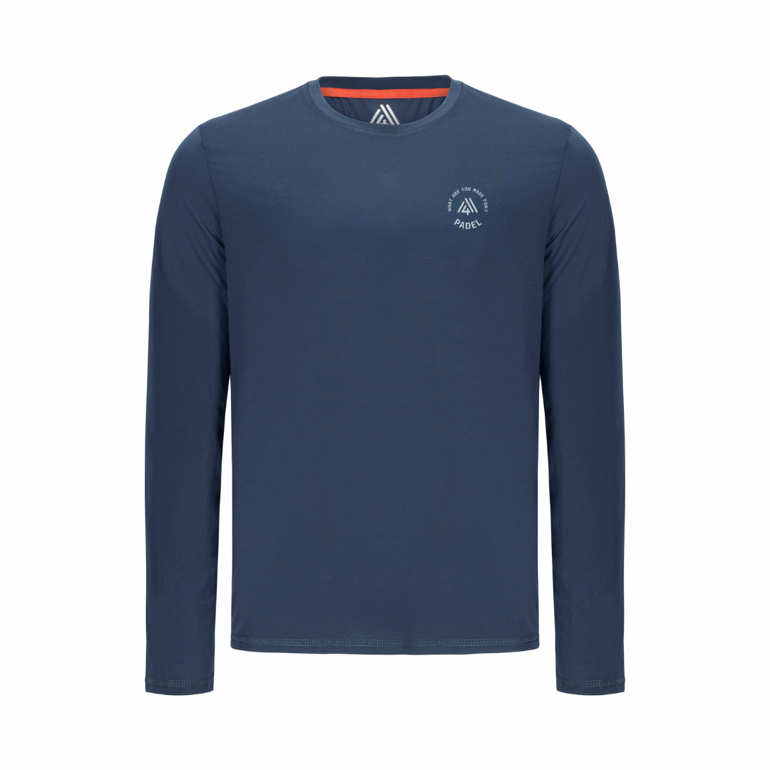 Men's Hybrid Long Sleeve Tee - Padel Navy