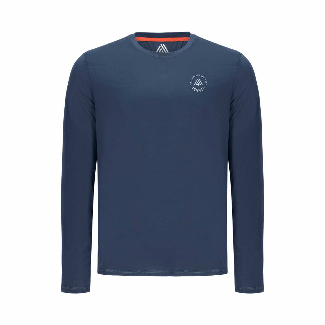 Men's Hybrid Long Sleeve Tee - Tennis Navy