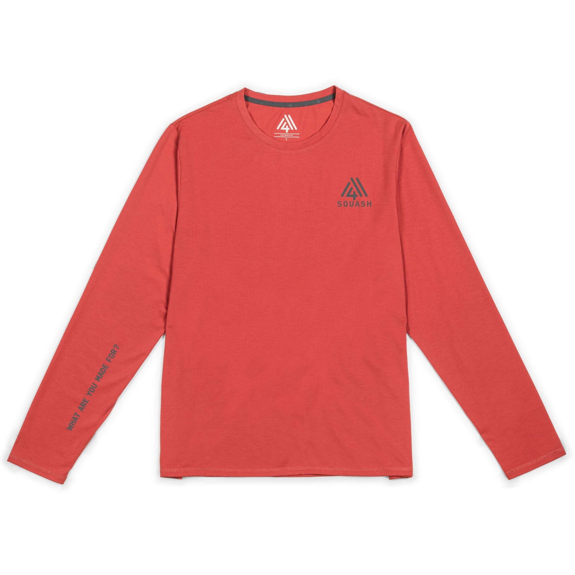 Men's Hybrid Long Sleeve Tee - Squash Brick