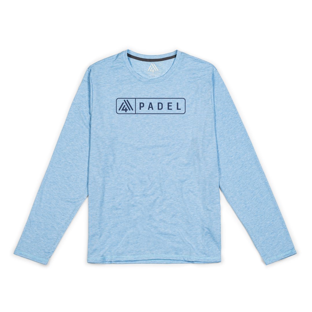 Men's Hybrid Long Sleeve Tee - Padel Heather Blue
