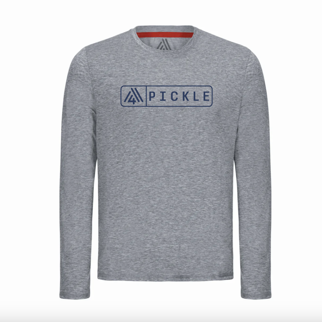 Men's Hybrid Long Sleeve Tee - Pickle Heather Grey