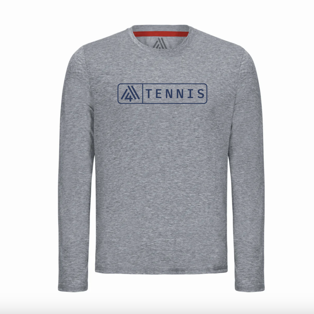 Men's Hybrid Long Sleeve Tee - Tennis Heather Grey
