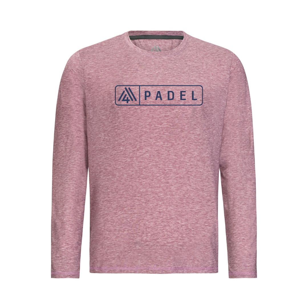 Men's Hybrid Long Sleeve Tee - Padel Heather Red