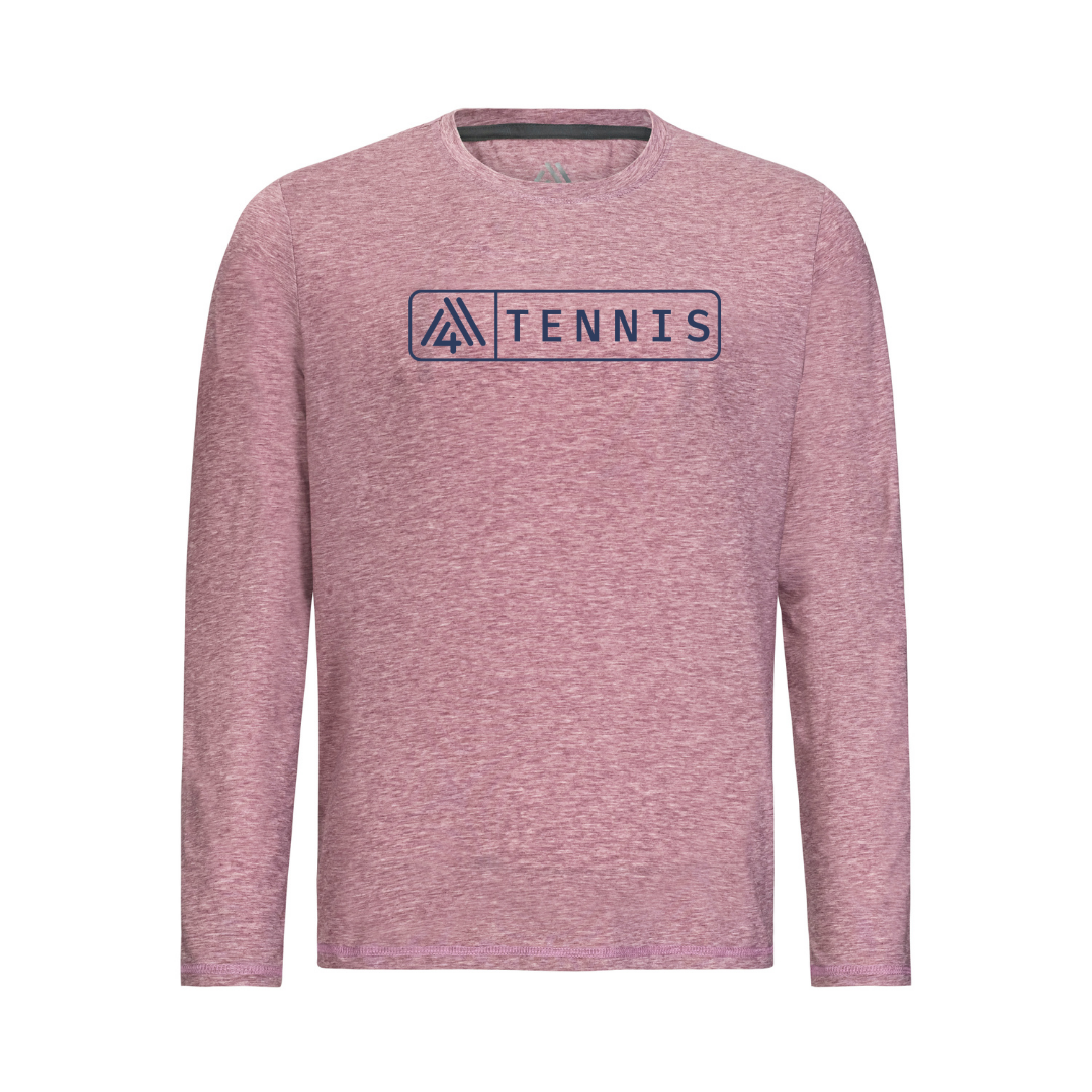 Men's Hybrid Long Sleeve Tee - Tennis Heather Red
