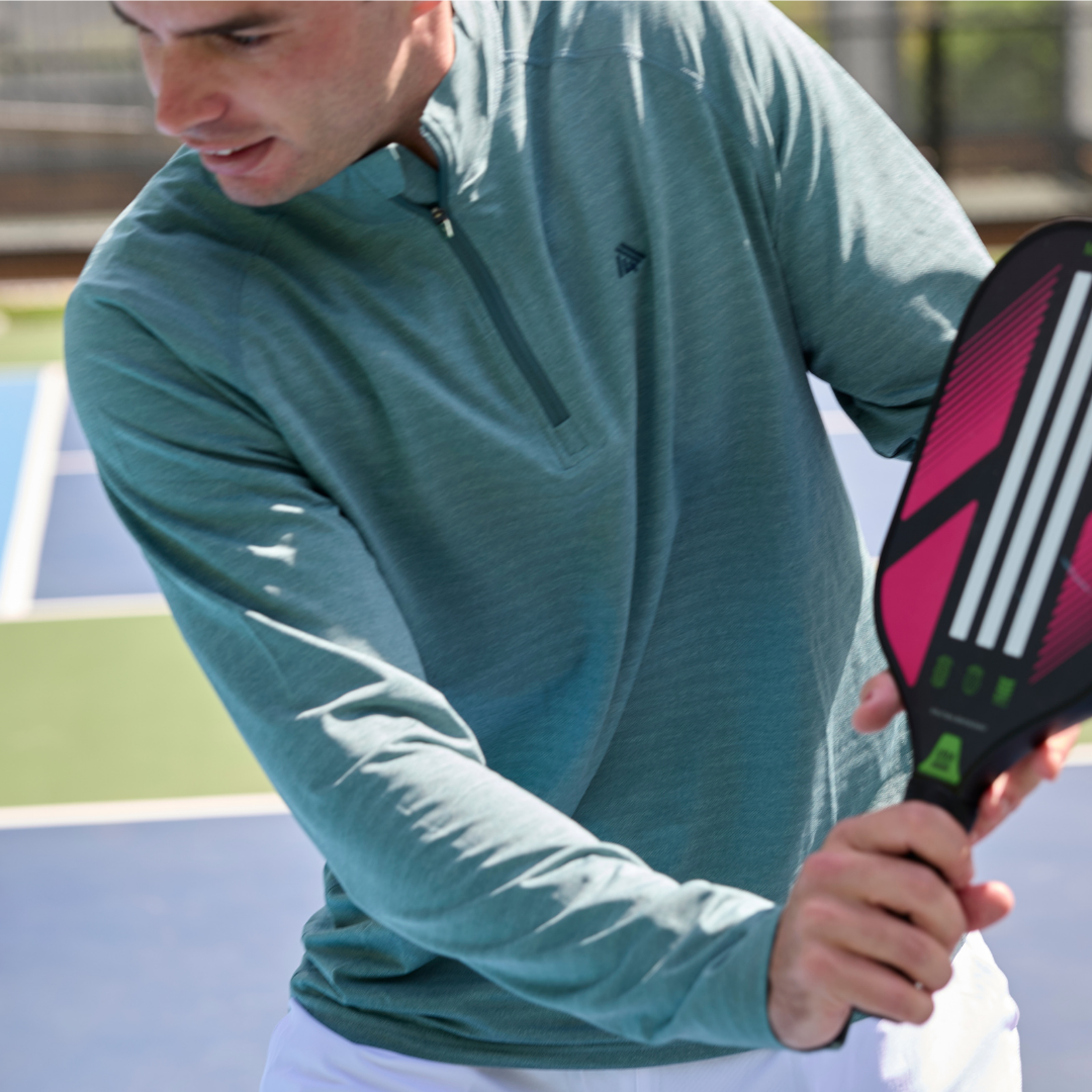 Men's Active Stripe Quarter Zip - Pickle