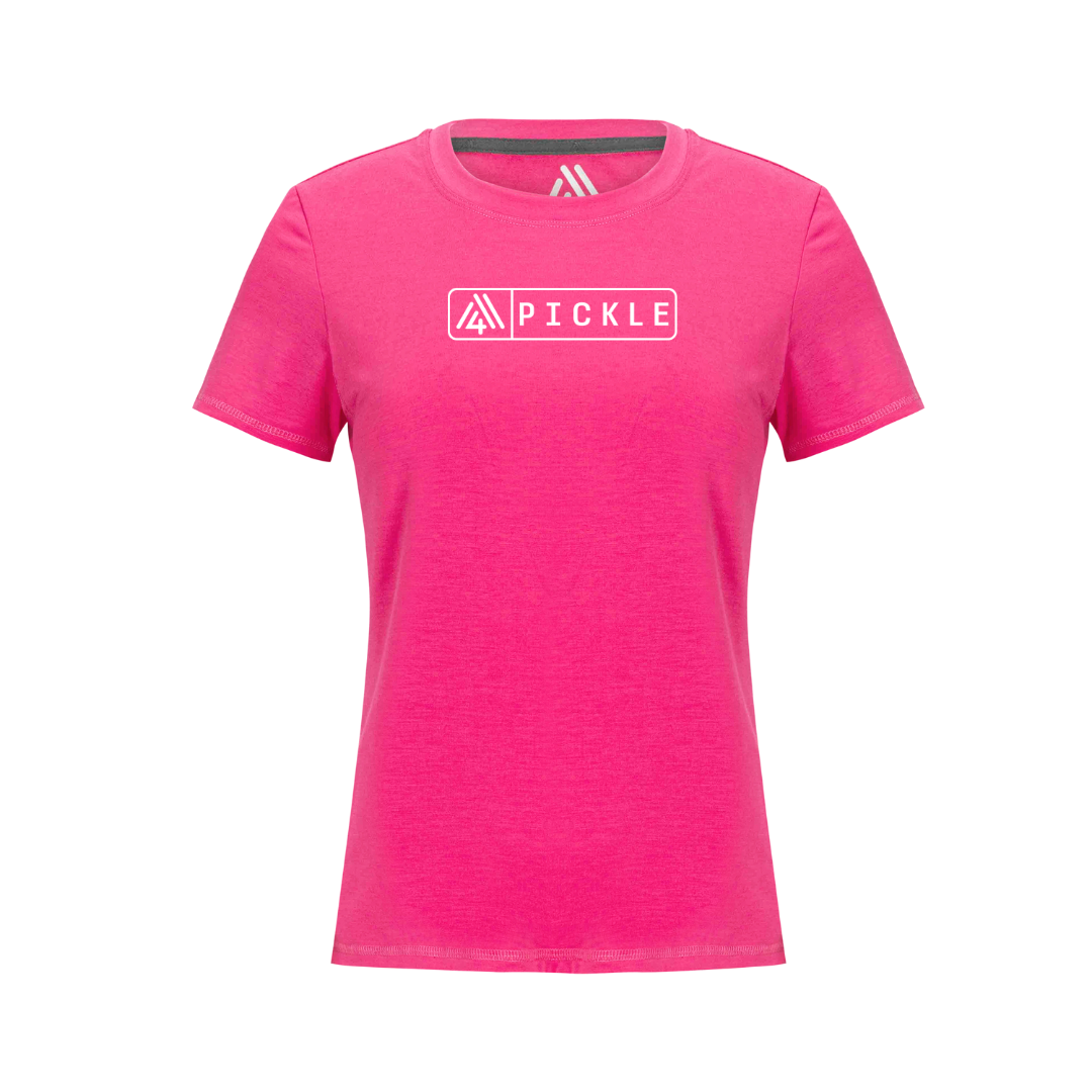 Women's Hybrid Tee - Pickle Bright Pink