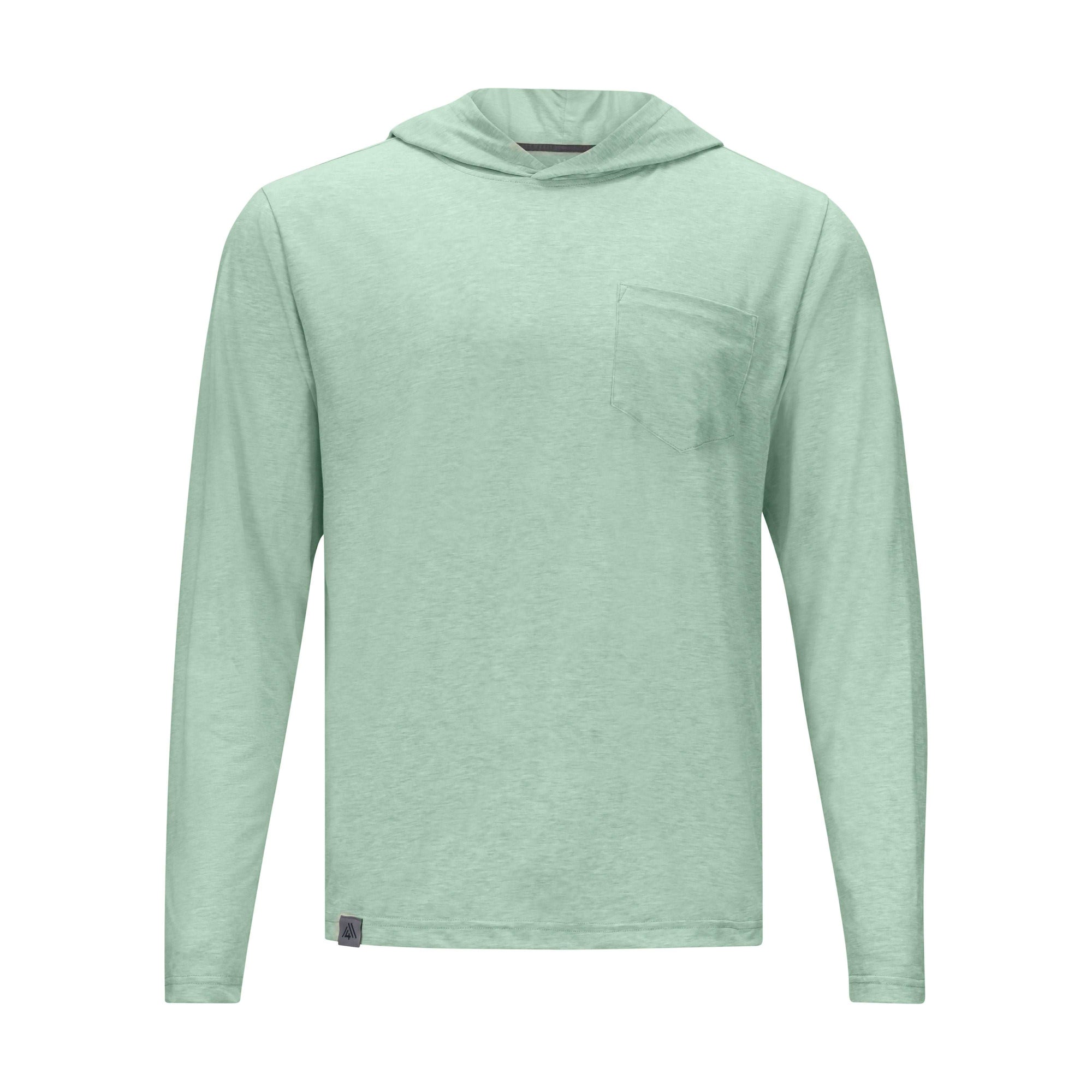 Men's Hybrid Hoodie - Squash Mint