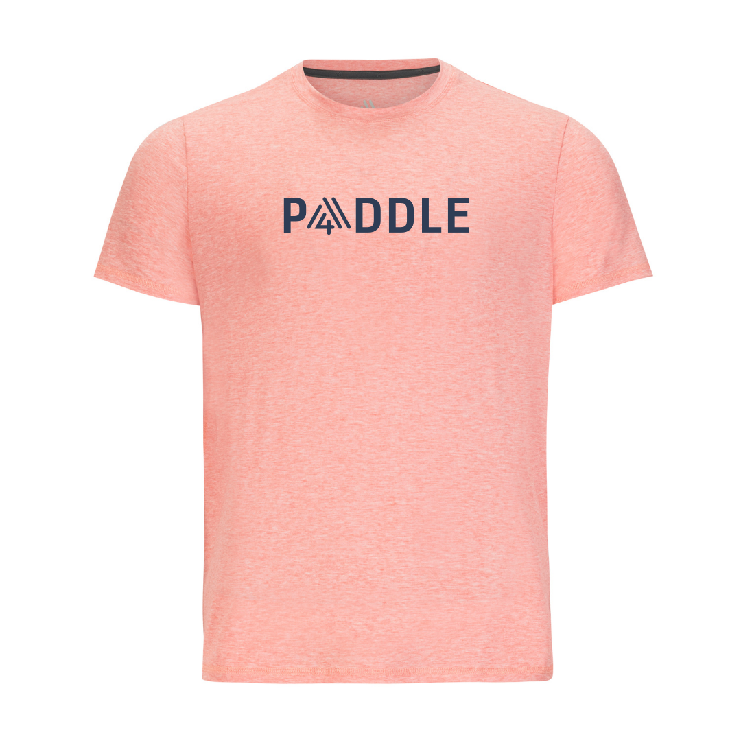 Men's Hybrid Tee - Paddle Heather Burnt Sienna