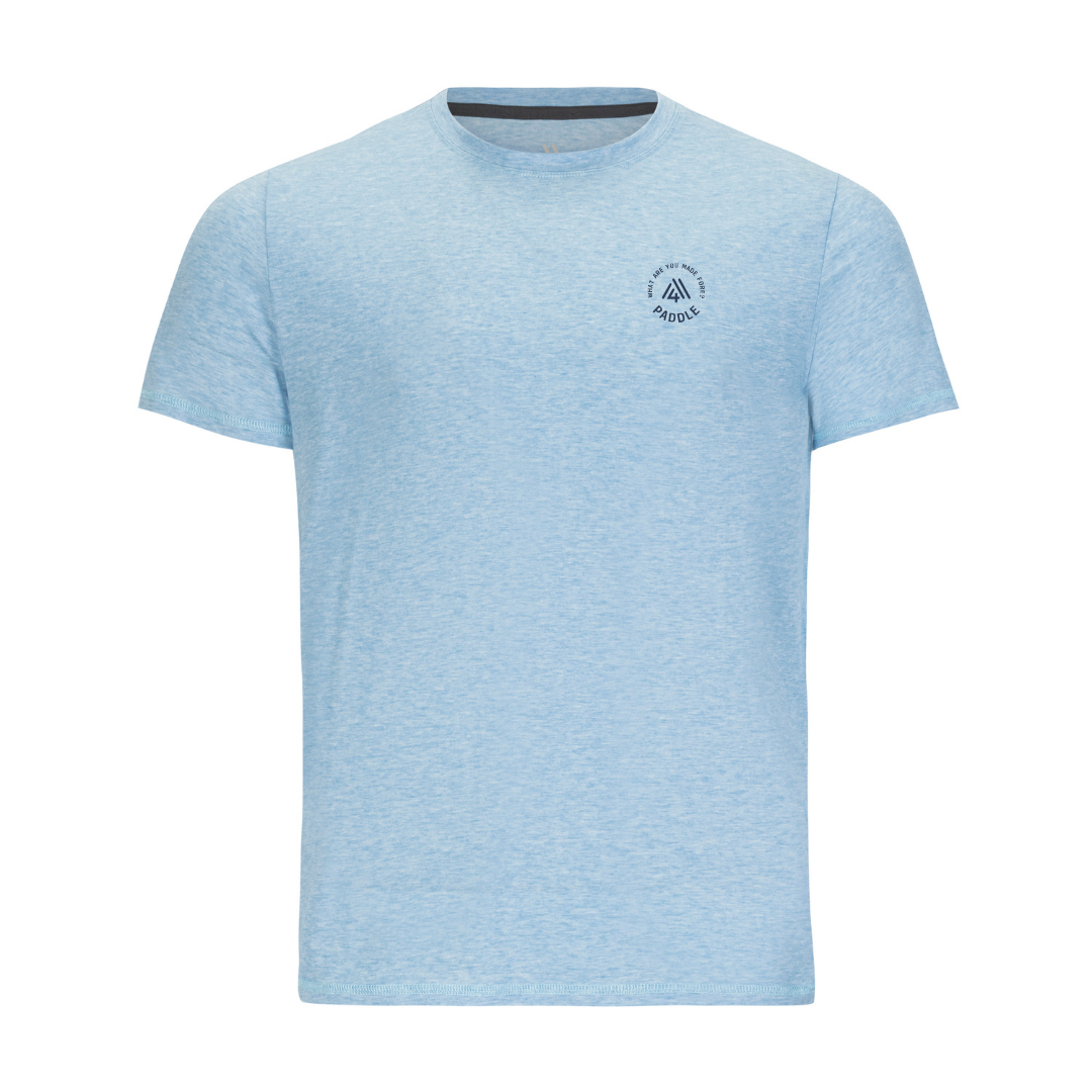Men's Hybrid Tee - Paddle Heather Blue