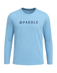 Men's Hybrid Long Sleeve Tee - Paddle Heather Blue