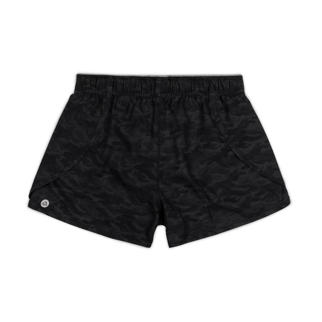 Women's Active Short - Paddle Black Camo