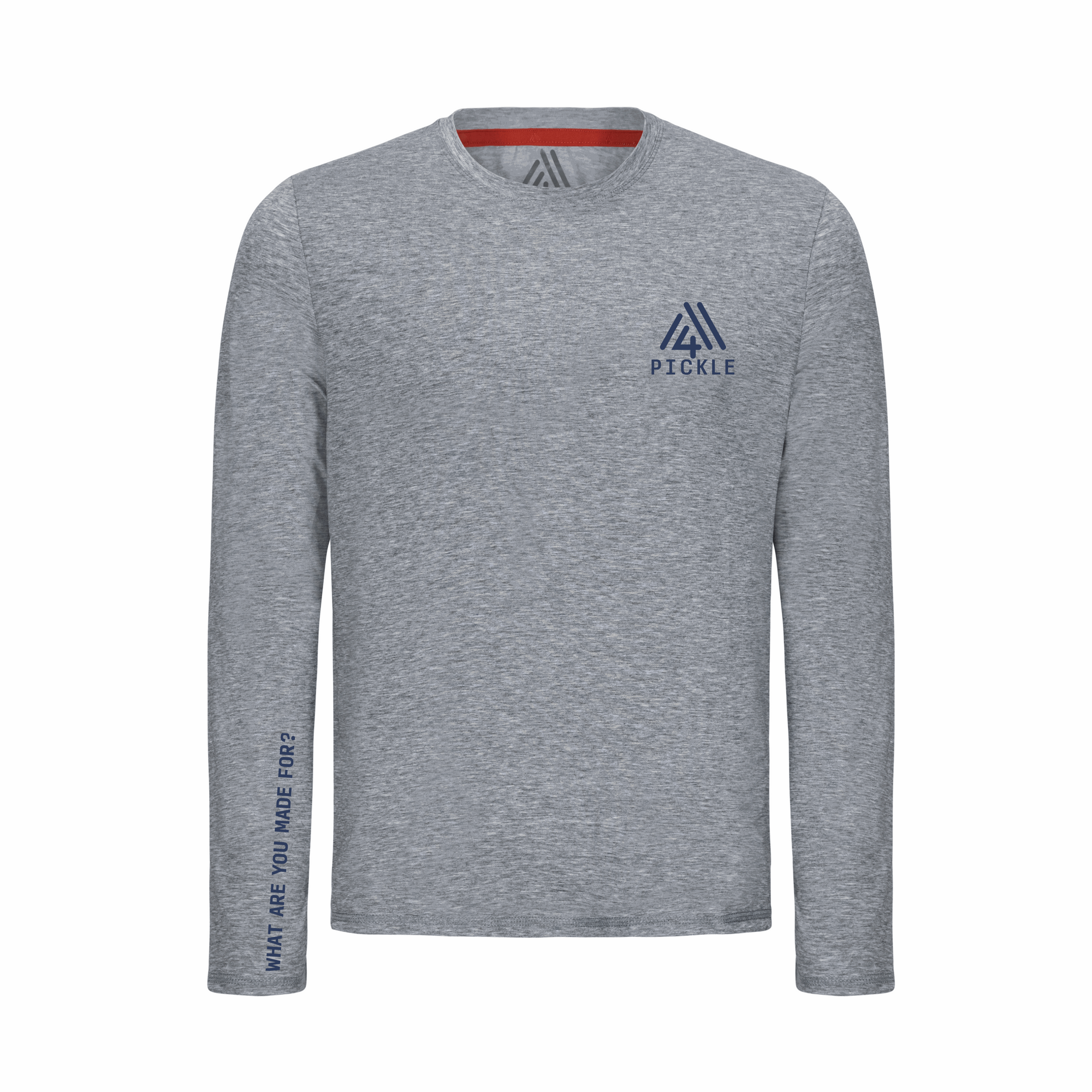 Men's Hybrid Long Sleeve Tee - Pickle Heather Grey