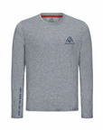 Men's Hybrid Long Sleeve Tee - Paddle Heather Grey