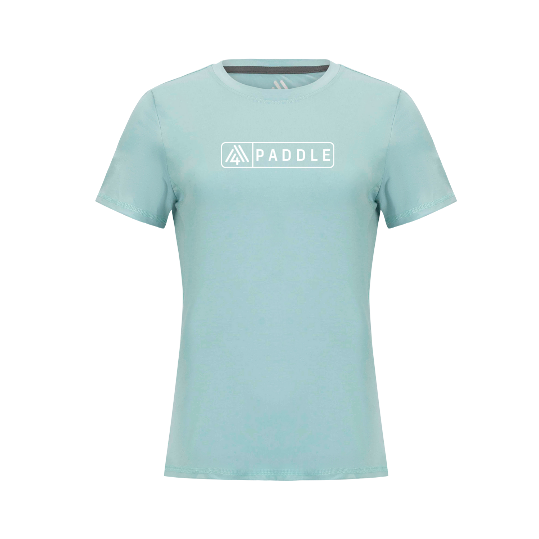 Women's Hybrid Tee - Paddle Aruba Blue