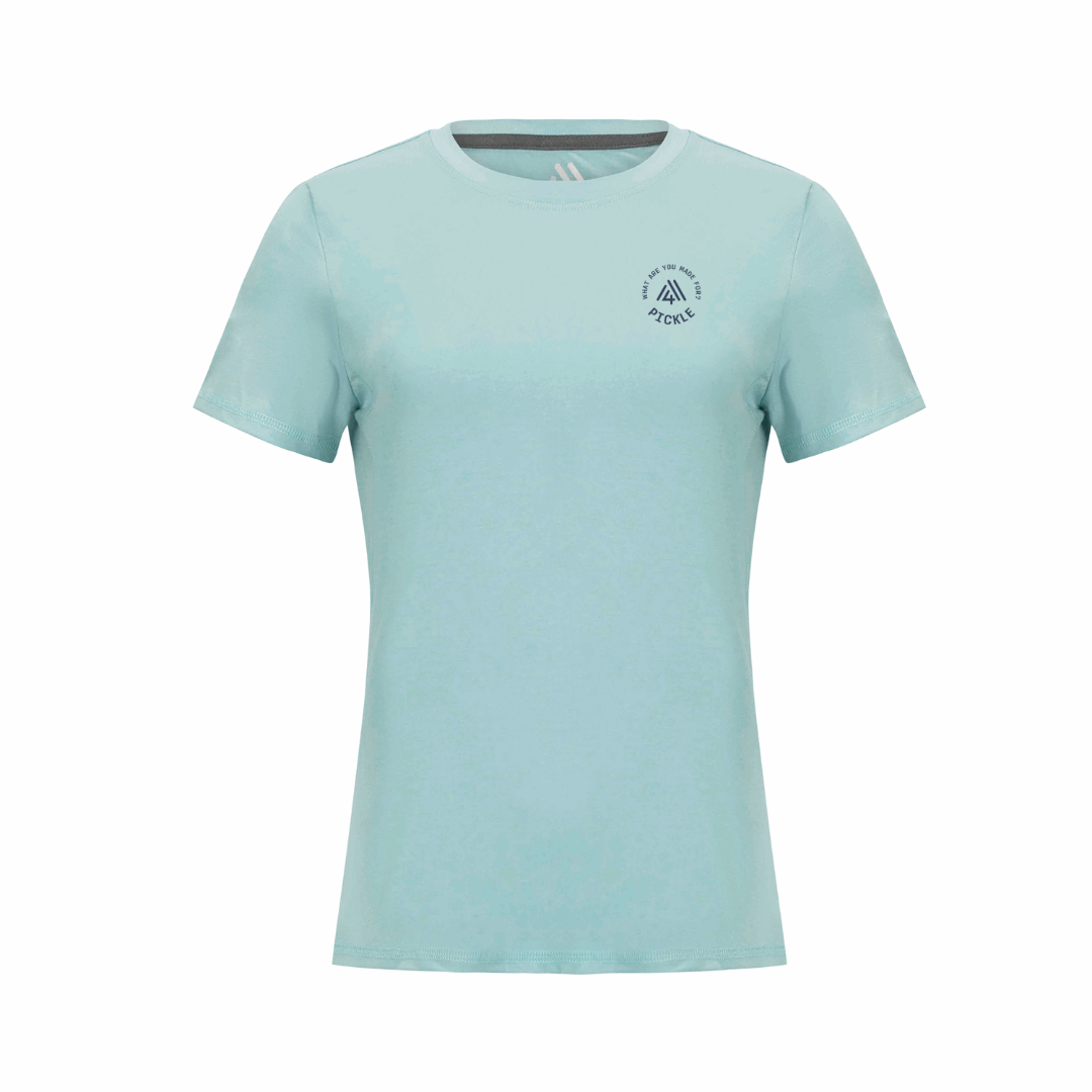 Women's Hybrid Tee - Pickle Aruba Blue