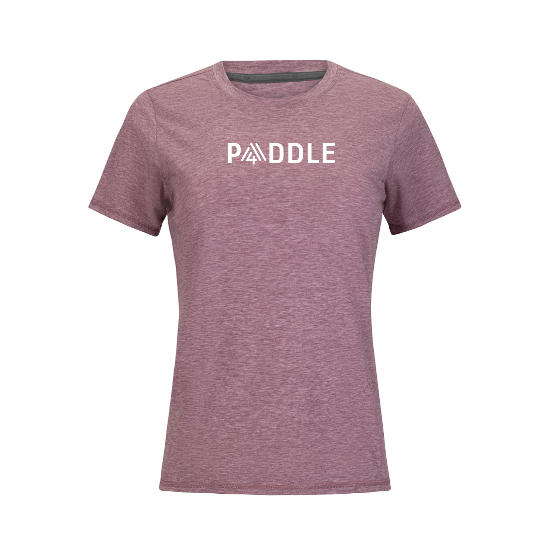 Women's Hybrid Tee - Paddle Heather Red