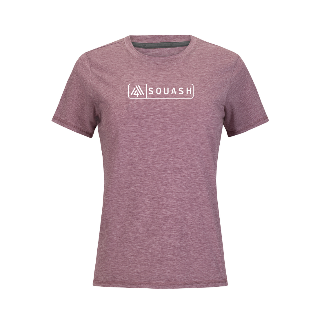 Women's WAYM4 Hybrid Tee - Squash Heather Red