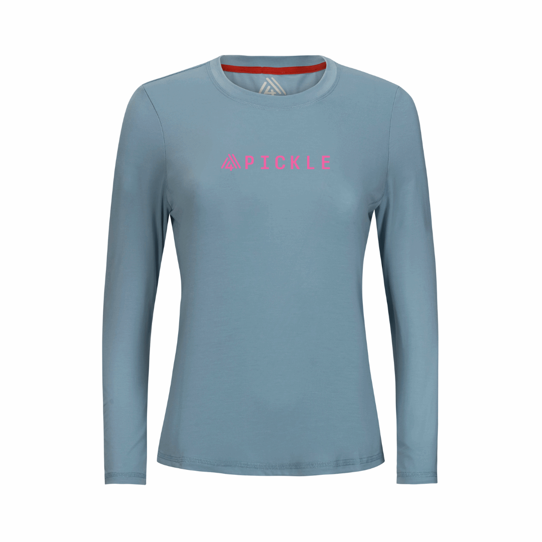 Women's Hybrid Long Sleeve Tee - Pickle Arctic Blue