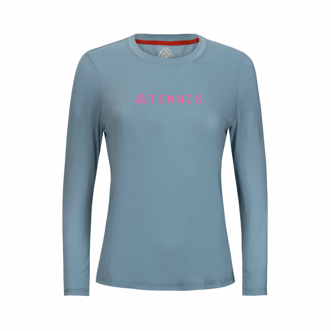 Women's Hybrid Long Sleeve Tee - Tennis Arctic Blue