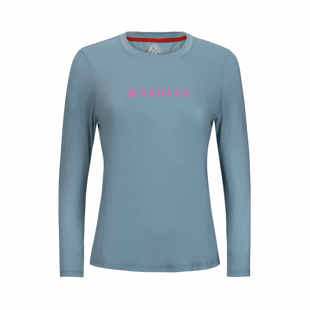 Women's Hybrid Long Sleeve Tee - Squash Arctic Blue